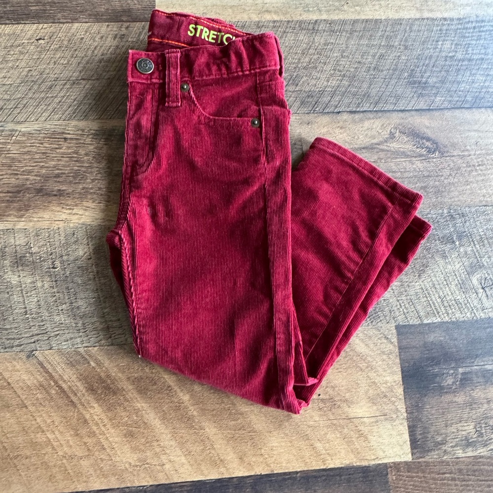 Crewcuts Red Burgundy Corduroy Stretch Pants